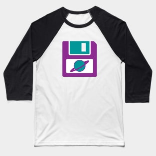 Floppy Disk - Purple Baseball T-Shirt